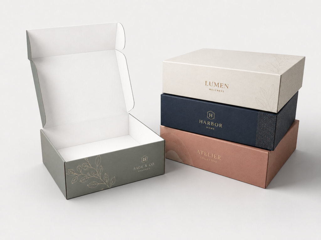 Six corner tray boxes