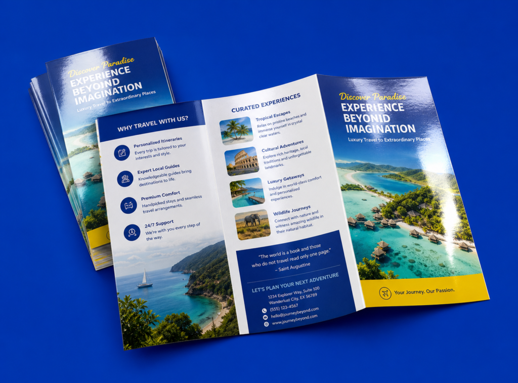 Brochures 11 - bdprint.com brochure gloss coating with gloss UV - printer canada