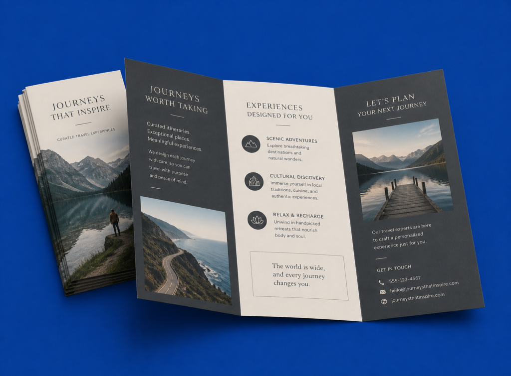 Brochures 10 - bdprint.com brochure with matte coating matte AQ - trade printer canada