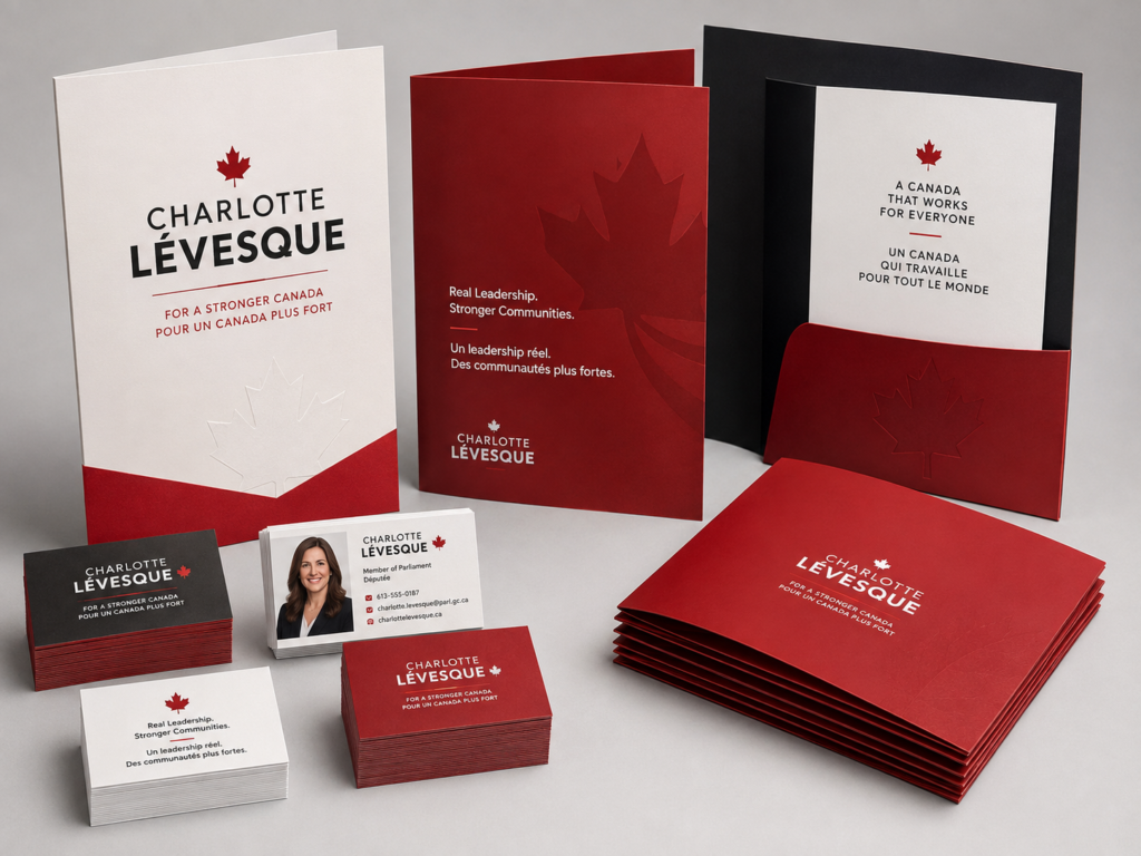 Political Campaign Printing 18 - bdprint.com BD Print Solutions - Candidate business cards and presentation folders